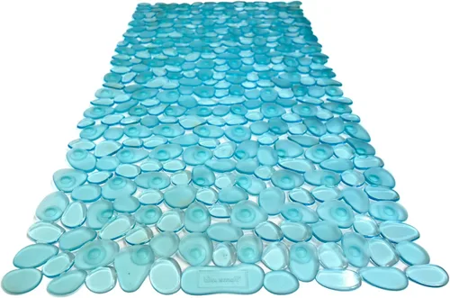 Vista 37 de Alfombra antideslizante para bañera y ducha "Pebbles" de 27 x 14 pulgadas, ovalada, no tóxica, segura, limpia, lavable a máquina, agarre y drenaje