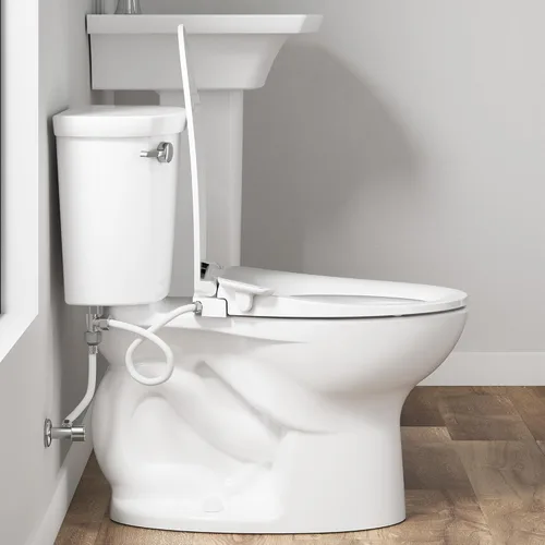 Vista 2 de American Standard 8043A60G.020 AquaWash Essentials SpaLet Asiento de inodoro con bidé no eléctrico con operación manual, color blanco