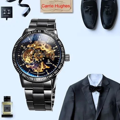 Vista 5 de Carrie Hughes Mens Steampunk Photochromic-Mirror Stainless Steel Automatic Watch 98226