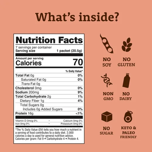 Vista 2 de Dr. Kellyann - Paquetes de polvo de colágeno de caldo de hueso clásico de ternera (7 porciones) – 16g de proteína, colágeno hidrolizado de carne