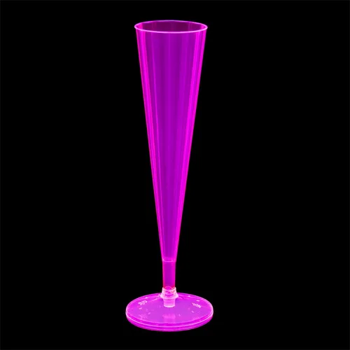 Vista 8 de Party Essentials Copas de champán de plástico duro de dos piezas de 5 onzas, rosa neón, 10