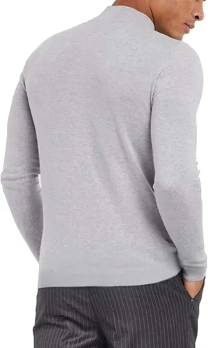 Vista 2 de KINGBEGA Camiseta básica ligera de manga larga para hombre, ajuste regular, cuello alto falso