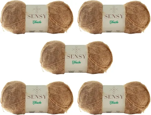 Vista 25 de Sensy Touch - Ovillo de lana, 3.5 onzas, 268 yardas, calibre 3 claro (blanco)