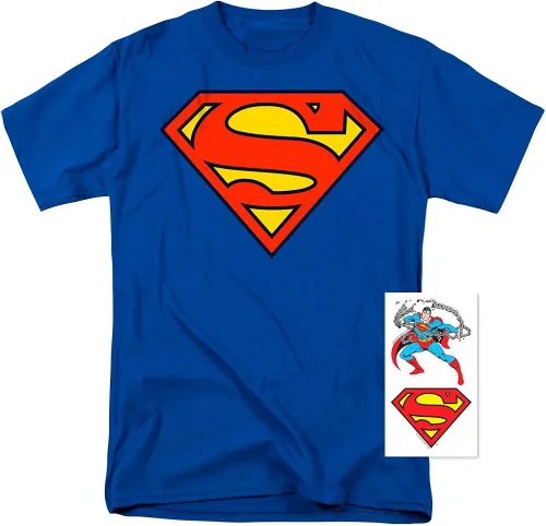 Vista 2 de Popfunk Classic Superman Classic Shield Logo T Shirt