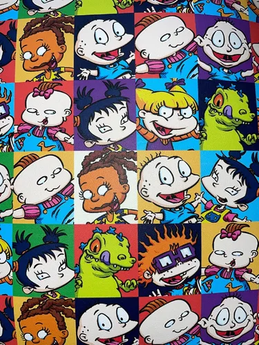 Vista 5 de Loungefly The Rugrats Allover Print Nickelodeon - Bolso de hombro con doble correa para mujer, Negro