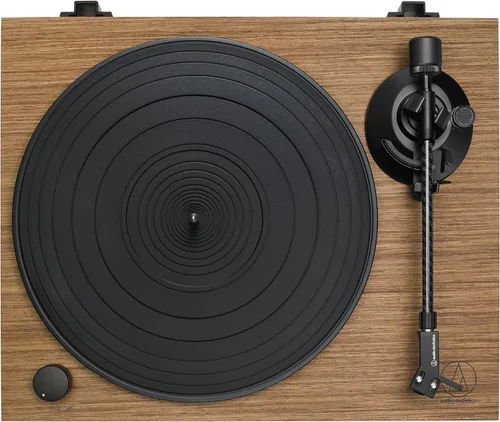 Vista 2 de Audio-Technica AT-LPW40WN Tocadiscos de transmisión por correa totalmente manual, 2 velocidades, control dinámico anti-patines, brazo de fibra