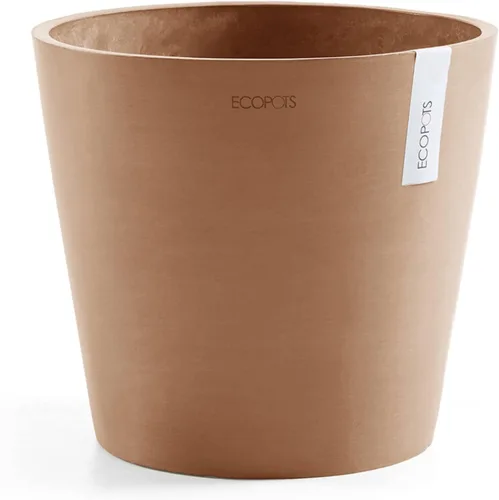 Vista 9 de Ecopots Amsterdam - Maceta redonda para flores, color gris oscuro, 8
