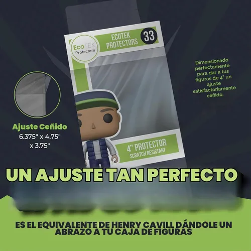 Vista 5 de EcoTEK Protectors Vitrina para figuras de 4" suave cristal transparente
