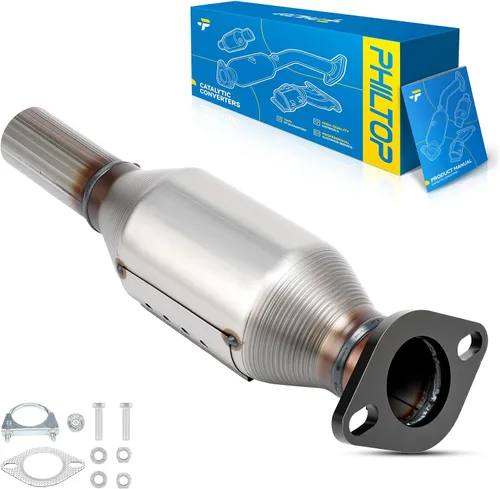 Vista 53 de PHILTOP Convertidor Catalítico de Ajuste Directo para Murano 2009 2010 2011 2012 2013 2014 3.5L, Cáscara de Acero Inoxidable Aluminio 203-1010