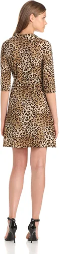 Vista 3 de Star Vixen Vestido cruzado de imitación de manga tres cuartos para mujer