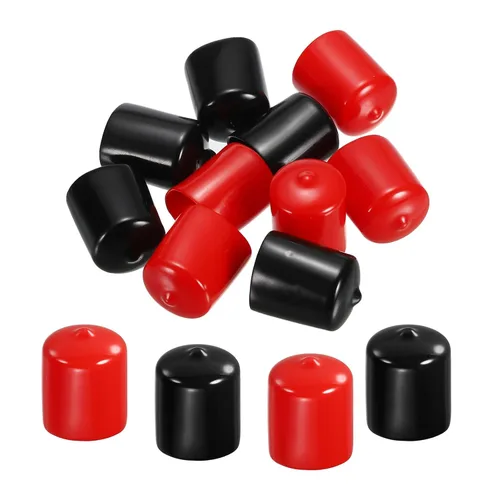 Vista 23 de MECCANIXITY 50 unids tapas de goma Surtido de 0.079 in PVC vinilo tornillo rosca protector para tornillo tornillo negro rojo