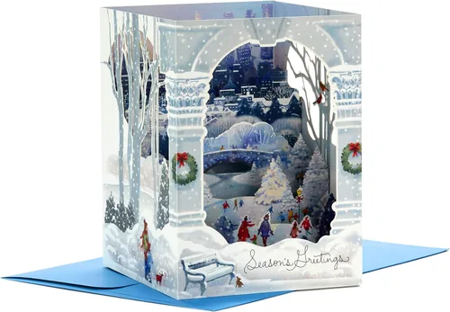 Vista 8 de Hallmark Paper Wonder - Tarjeta de Navidad desplegable (tren de Navidad)