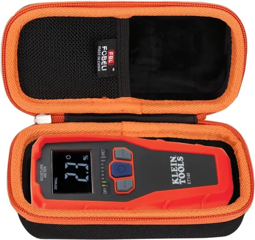 Vista 2 de FBLFOBELI - Estuche rígido para medidor de humedad Klein Tools ET140, juego de herramientas 80023P EVA Hard Shell, Home Inspector Tool Kit Case