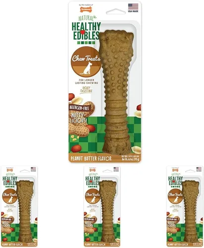 Vista 17 de Nylabone Healthy Edibles Masticables Naturales para Perros de Larga Duración con Sabor a Tocino para Perros, X-Large/Souper (1 unidad)