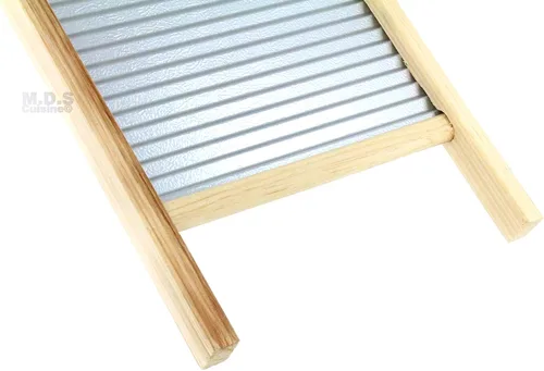 Vista 3 de Lavadero Tabla de Lavar de Madera para Lavandería Hoja Galvanizada Vintage Clásico De Madera