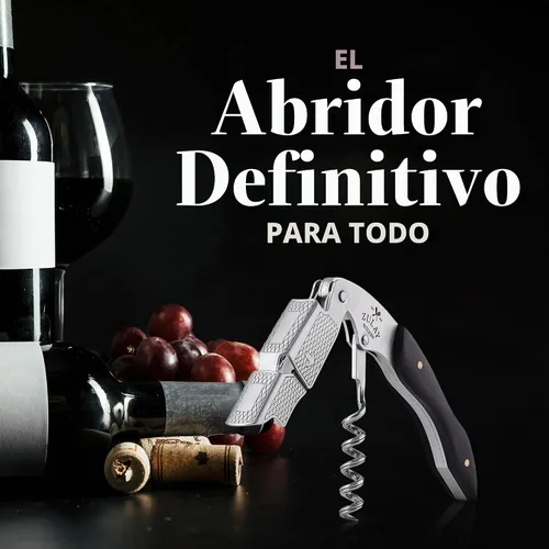Vista 9 de Zulay - Abridor de vino profesional con cortador de papel de aluminio y removedor de tapas, abridor de botellas de vino con doble bisagra, llave