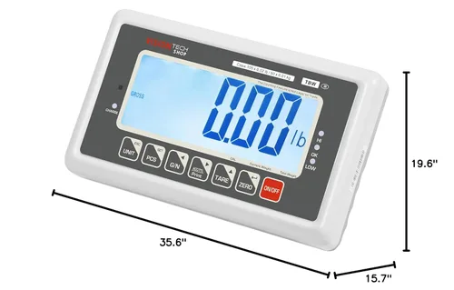 Vista 8 de VisionTechShop Báscula de sobremesa TBW-100 para almacén báscula de envío industrial y, Lb/Kg conmutable, capacidad de 100 libras, legibilidad