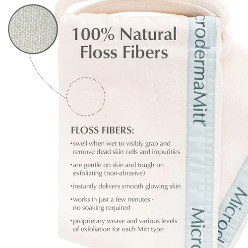 Vista 3 de MicrodermaMitt Exfoliante profundo para la espalda, exfoliante de espalda y ducha de primera calidad y removedor de piel muerta, exfoliante turco