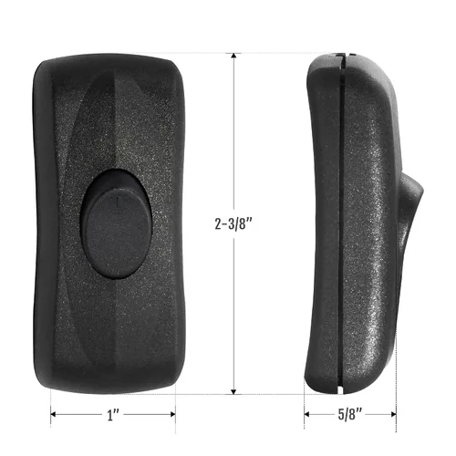 Vista 5 de Betus Interruptor de cable en línea AC12V/110V/220V MAX 2A - Interruptores de botón de cable de encendido/apagado en línea para lámpara