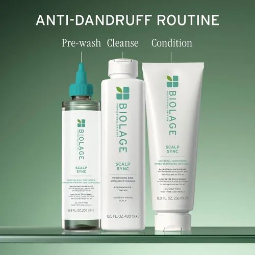 Vista 5 de Biolage Scalp Sync Anti-Dandruff Shampoo & Universal Conditioner Set - Targets Dandruff, Controls The Appearance of Flakes & Relieves Scalp