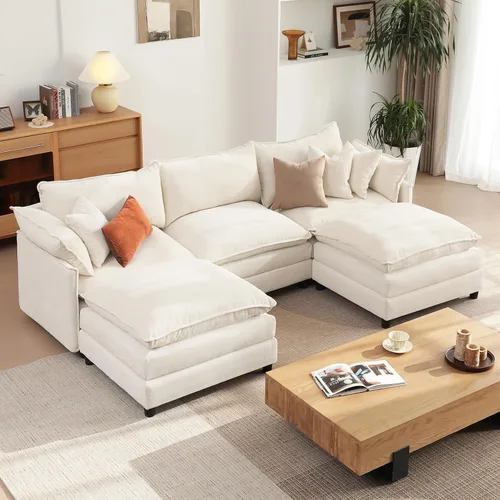 Vista 128 de Vesgantti - Sofá de 40" de Asiento Individual, Cómodo Sofá Nube de Asiento Profundo Tapizado de Chenilla, Sofá Moderno, Asientos Extra para Sofás