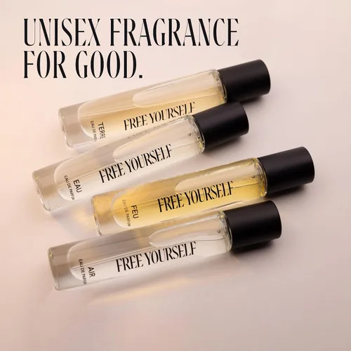 Vista 4 de Free Yourself Set Eau De Parfum Discovery Unisex 4 frascos de 0.1 fl oz, colección The Elements