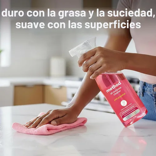Vista 2 de Method Spray de limpieza para el hogar de pomelo rosa, 28 FZ