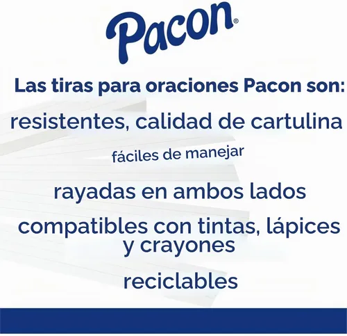 Vista 2 de Pacon® Peacock® - Tiras de frases superbrillantes, colores surtidos, paquete de 100