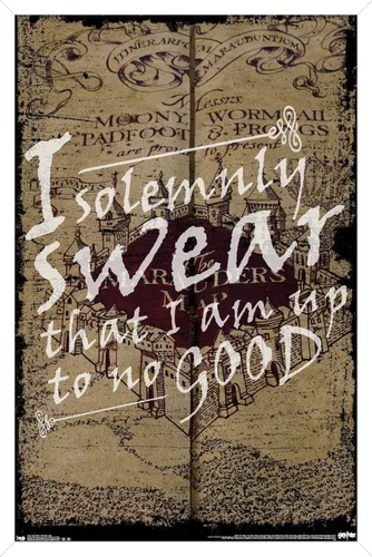 Vista 11 de Trends International Harry Potter - The Marauder's Map - I Solemnly Swear Wall Poster, 14.725" x 22.375", Premium Unframed Version Versión premium
