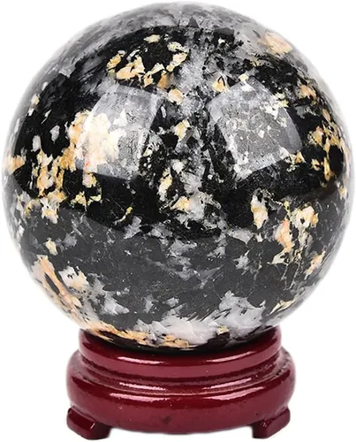 Vista 66 de JIC Gem Piedra Natural de Jaspe Africano Cristal de Curación Esfera Adivinación Bola de Piedra Preciosa, Feng Shui Reiki Aura Decoración