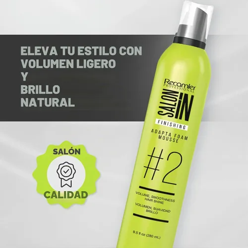 Vista 6 de Salon In de Recamier Adapta Foam Mousse Mousse para el cabello para peinar 9.5 fl oz / 280 ml