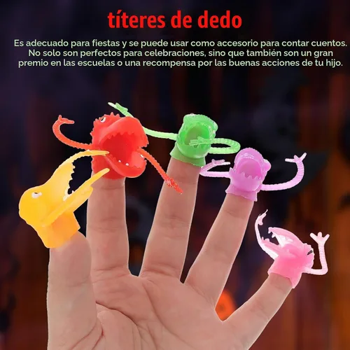 Vista 3 de Toyvian Paquete de 20 marionetas de dedo de monstruo, juguetes de fiesta