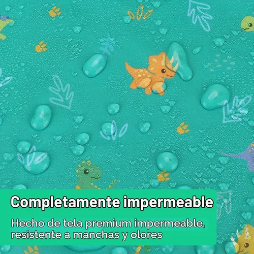 Vista 4 de Accmor Paquete de 3 baberos de manga larga, baberos impermeables para bebé de 6 a 36 meses
