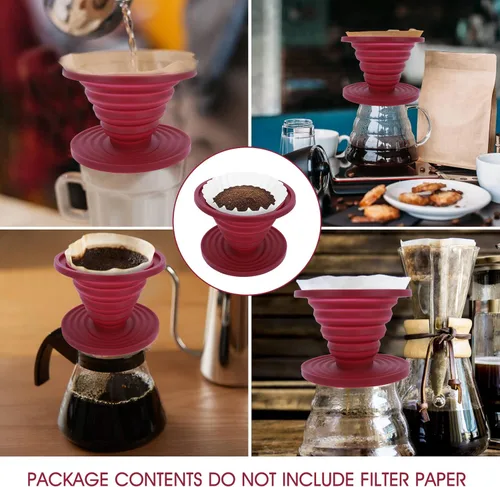 Vista 7 de Prasacco Vierta sobre el gotero de café plegable de viaje para verter sobre