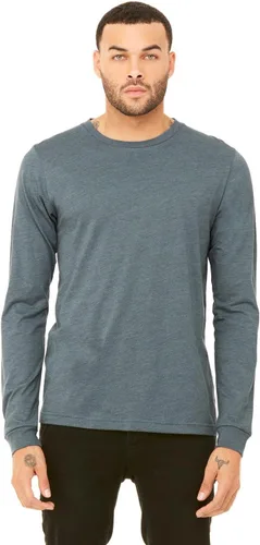 Vista 107 de Canvas Filmore 3501 - Camiseta de 4.2 onzas para hombre manga larga (1) Ceniza + (1) Jaspeado atlético