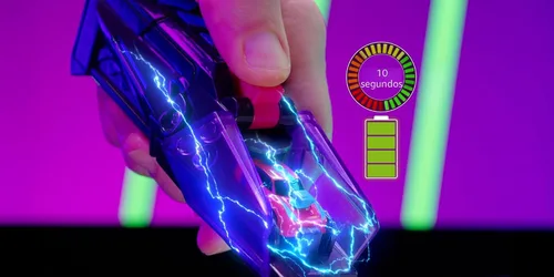 Vista 6 de Hyper Burst Jump Strike Playset Race and Battle! Customizable Race Track & Micro Scale Cars Over 600+ MPH Scale Speed!