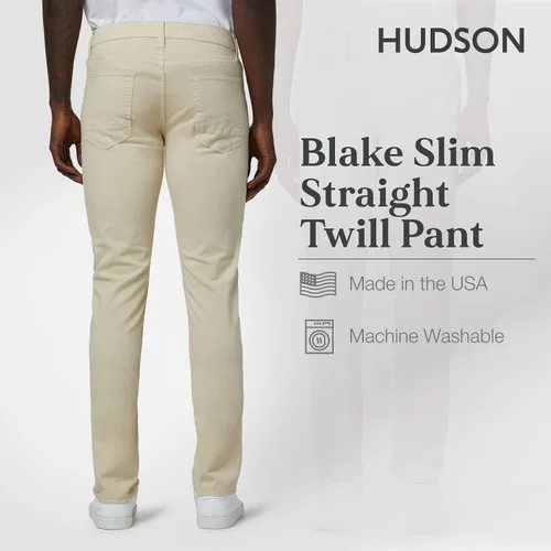 Vista 3 de HUDSON Mens Blake Slim Straight Twill Pant Rp