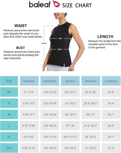 Vista 6 de BALEAF Camisa de golf sin mangas para mujer, bolsillo lateral con cremallera de un cuarto, ligera, de secado rápido, sin cuello, sin mangas, tenis