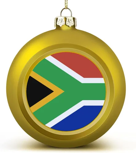 Vista 21 de Adornos de bolas de Navidad con bandera de Corea del Sur para Navidad, bolas de Navidad de estilo dorado para decorar 1 unidad