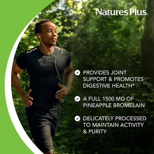Vista 5 de Nature 's Plus Ultra Bromelain – -1500 mg – 60 tabletas