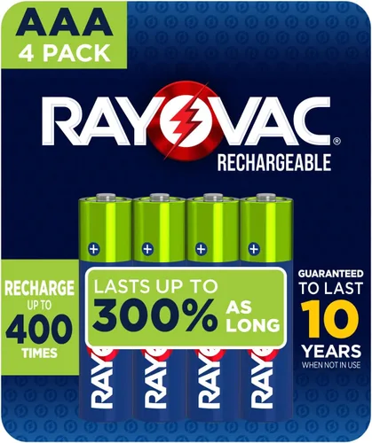 Vista 11 de RAYOVAC Baterías AA recargables (paquete de 4), baterías recargables NiMH Doble A