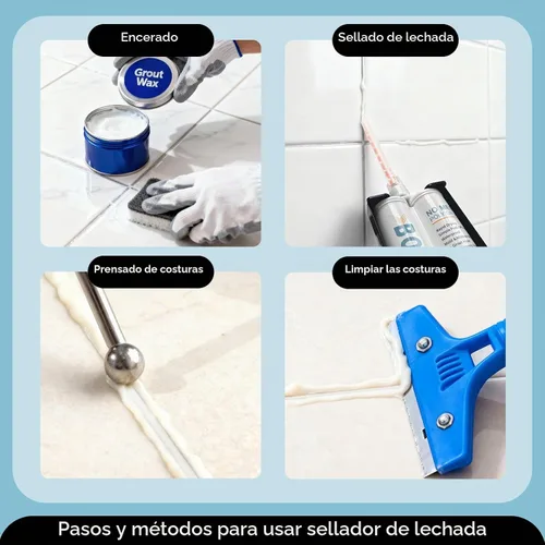 Vista 4 de Paquete de 3 tubos dobles impermeables de 19 onzas para baldosas epoxi