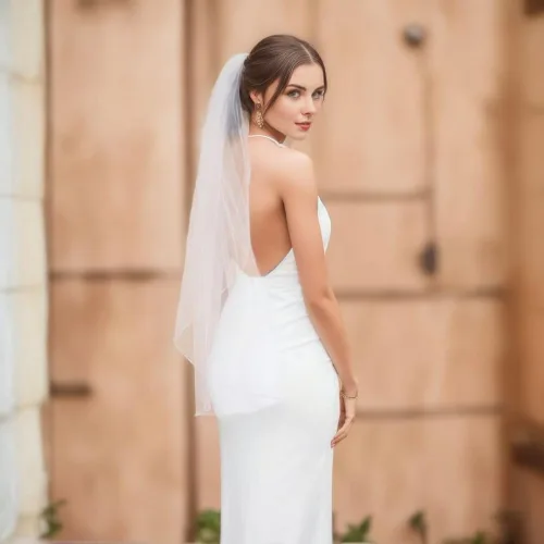 Vista 3 de SAMKY 1T 1 Tier Pencil Edge Bridal Wedding Veil All Lengths 3036 45607290108