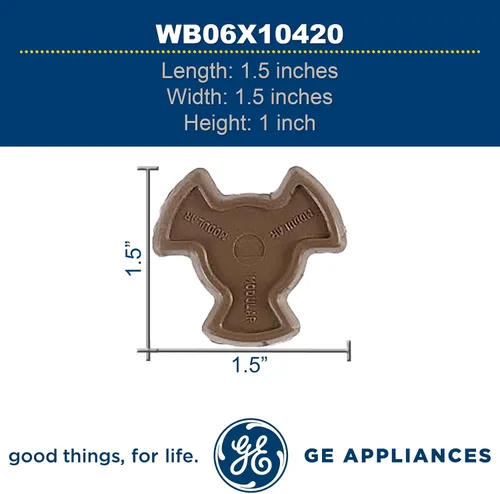 Vista 5 de GE WB06X10420 Acoplador de motor giratorio OEM genuino para microondas GE