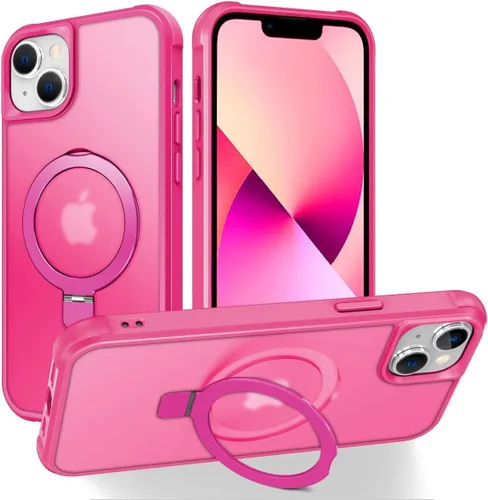 Vista 114 de CHAOFEnG Funda magnética compatible con iPhone 11 con soporte, prueba de caídas de grado militar, compatible con imán, anillo translúcido, parte