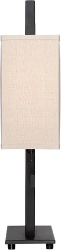 Vista 5 de 360 Lighting Lámpara de Mesa de Acento Moderna de 20.5" de Alto Color Bronce Marrón Espresso Rico Base de Metal Rectangular Abierta Pantalla de Caja