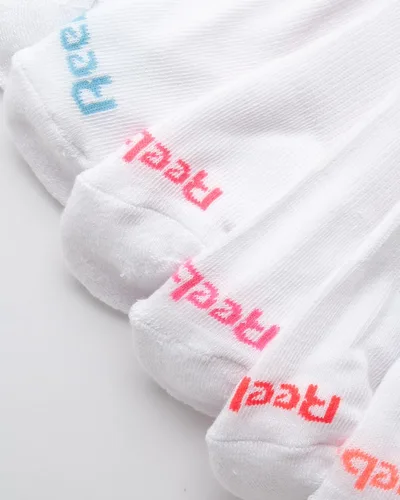 Vista 5 de Reebok Calcetines de compresión de arco atlético para niñas (6 unidades)
