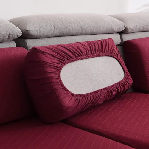 Vista 21 de Protege el cojín del sofá, funda de asiento de silla/sofá biplaza, protectores de cojín de alta elasticidad, poliéster y elastano, protege el cojín