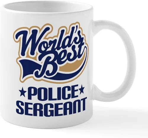 Vista 67 de CafePress Taza de café de cerámica de 11 oz (11.0 fl oz) de Police Mom