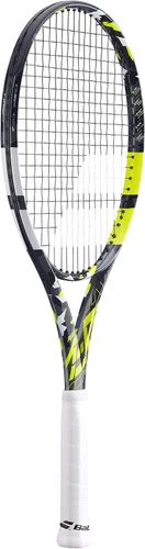 Vista 2 de Babolat Raqueta de tenis Pure Aero Lite ensartada con intestino Syn de 0.56 oz a tensión de rango medio